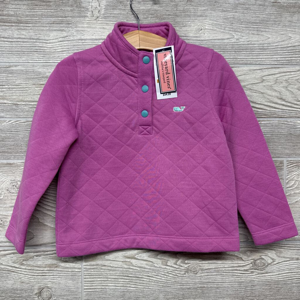 NEW Diamond Quilted 1/4 Snap Pullover 3t