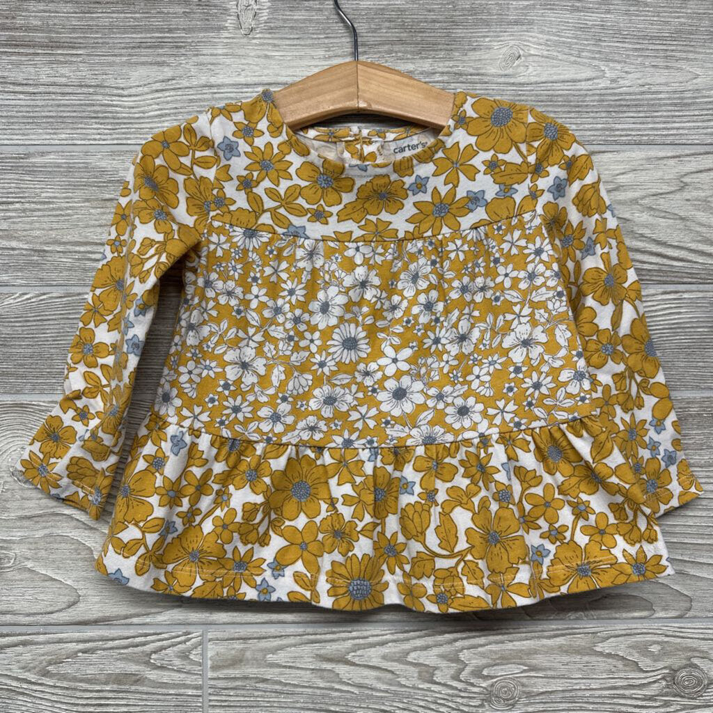 LS Tiered Shirt Flowers 2t