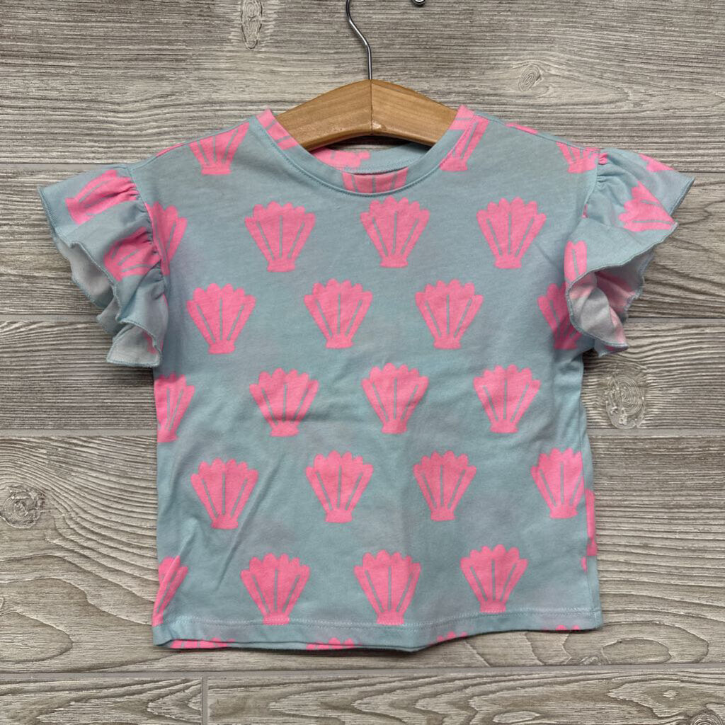 Flutter Sleeve Shirt Sea Shells 2t