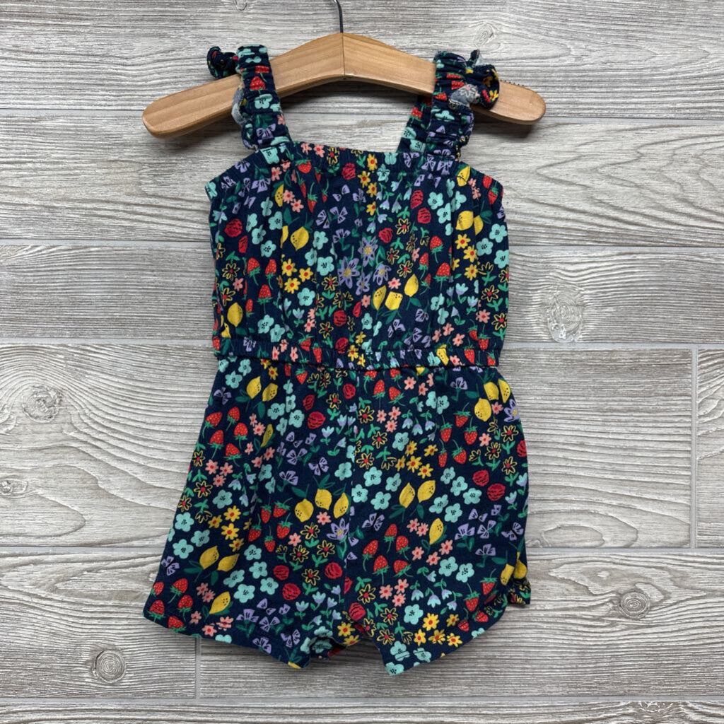 Tank Romper Flowers Fruit 2t