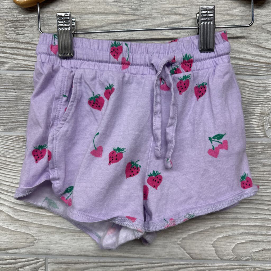 Drawstring Jersey Shorts Strawberries 3t