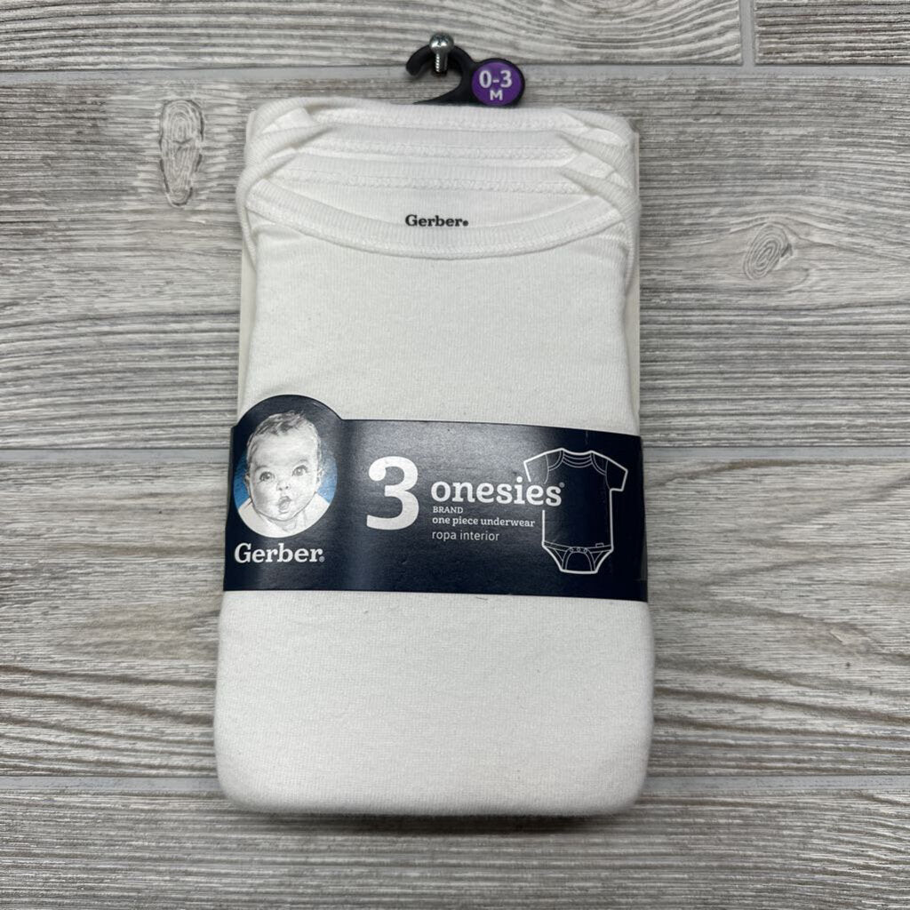 NEW 3 Pk Onesies 0-3M