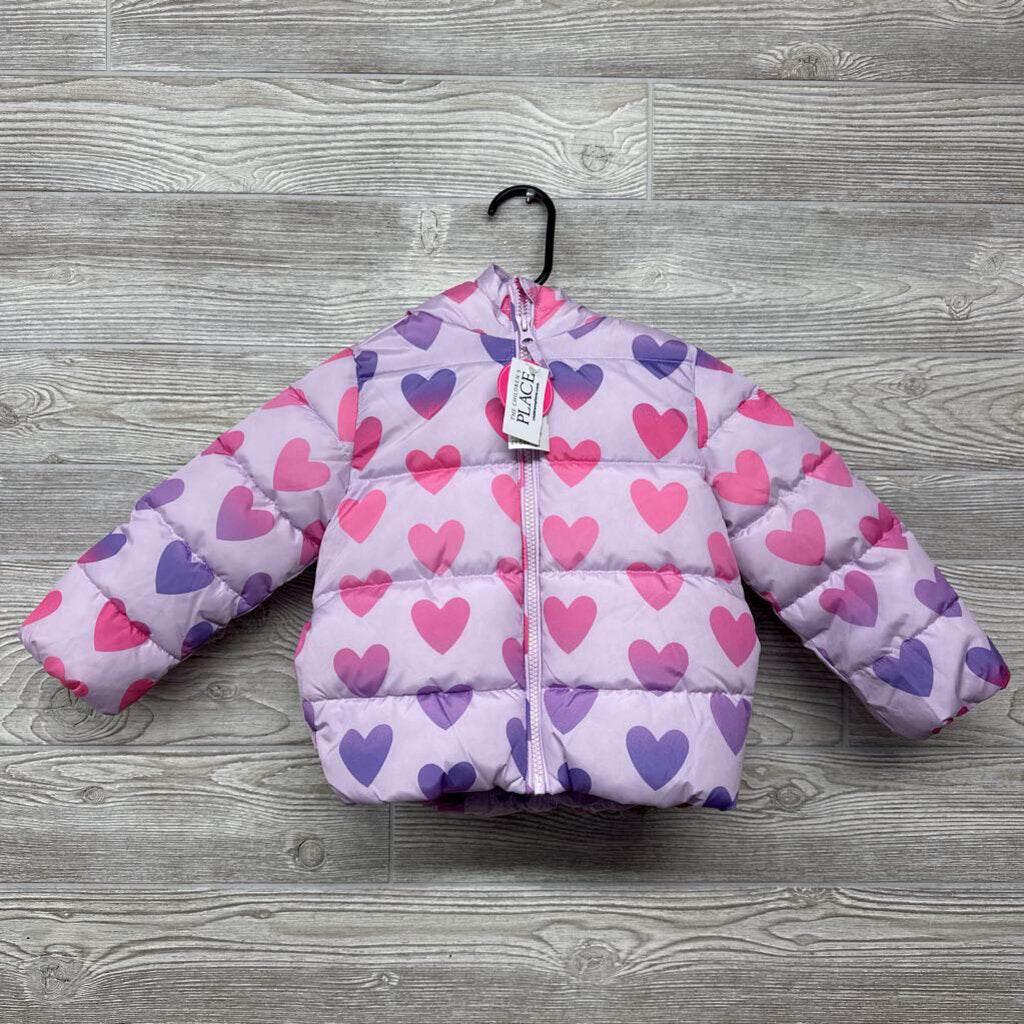 NEW Lilac Haze Winter Coat Hearts 3t