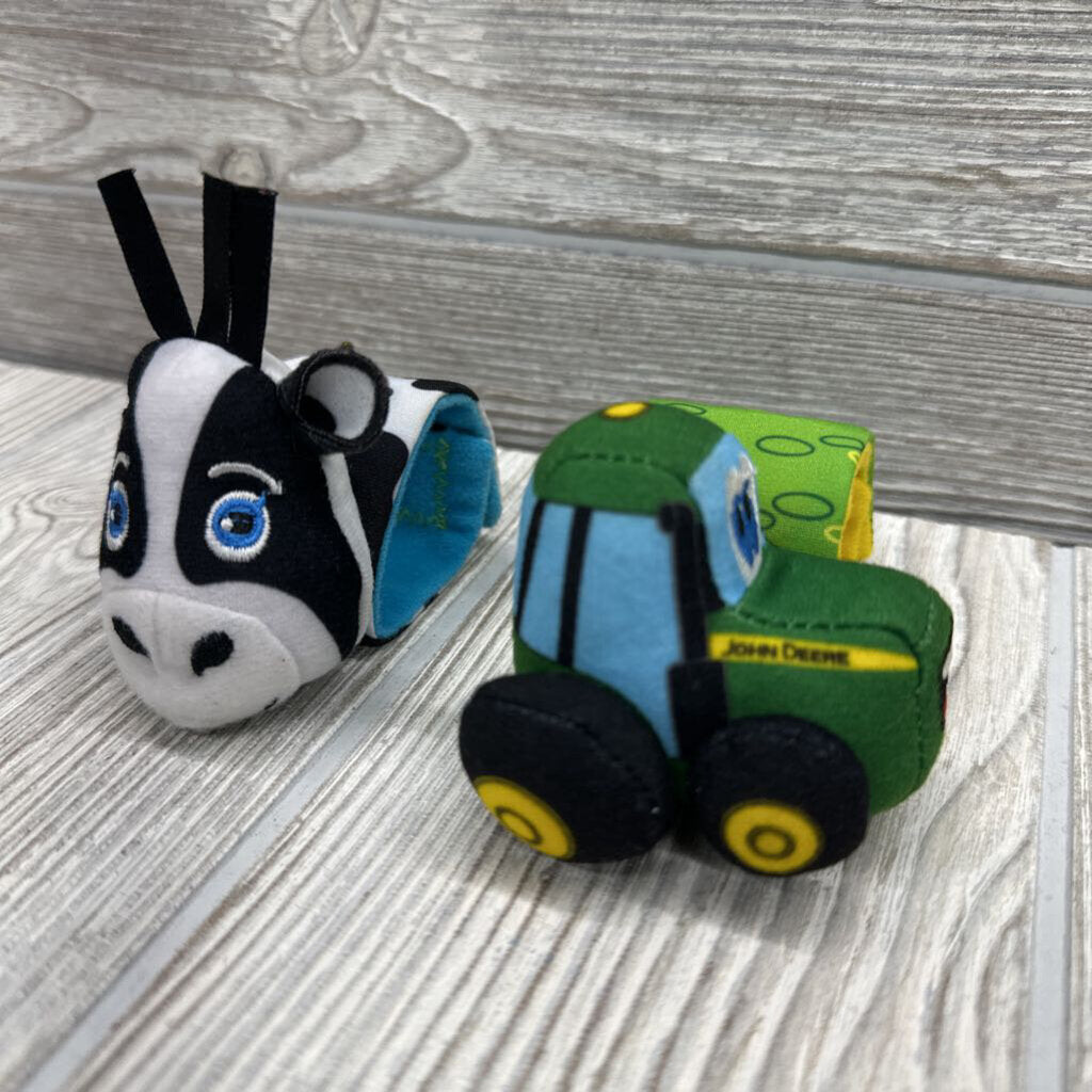 Johnny Popper Wrist Rattles Cow & Tractor