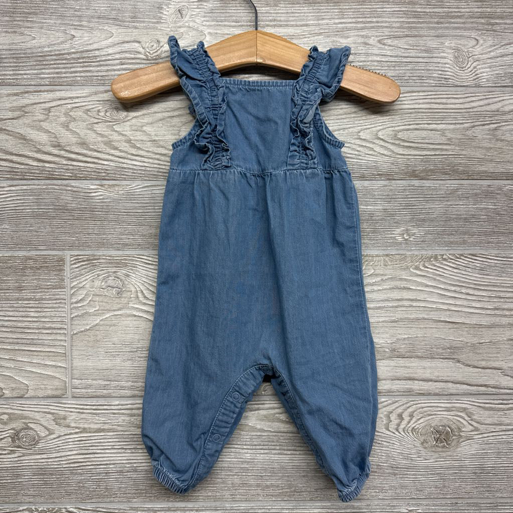 Flutter Sleeve Chambray Romper 3m