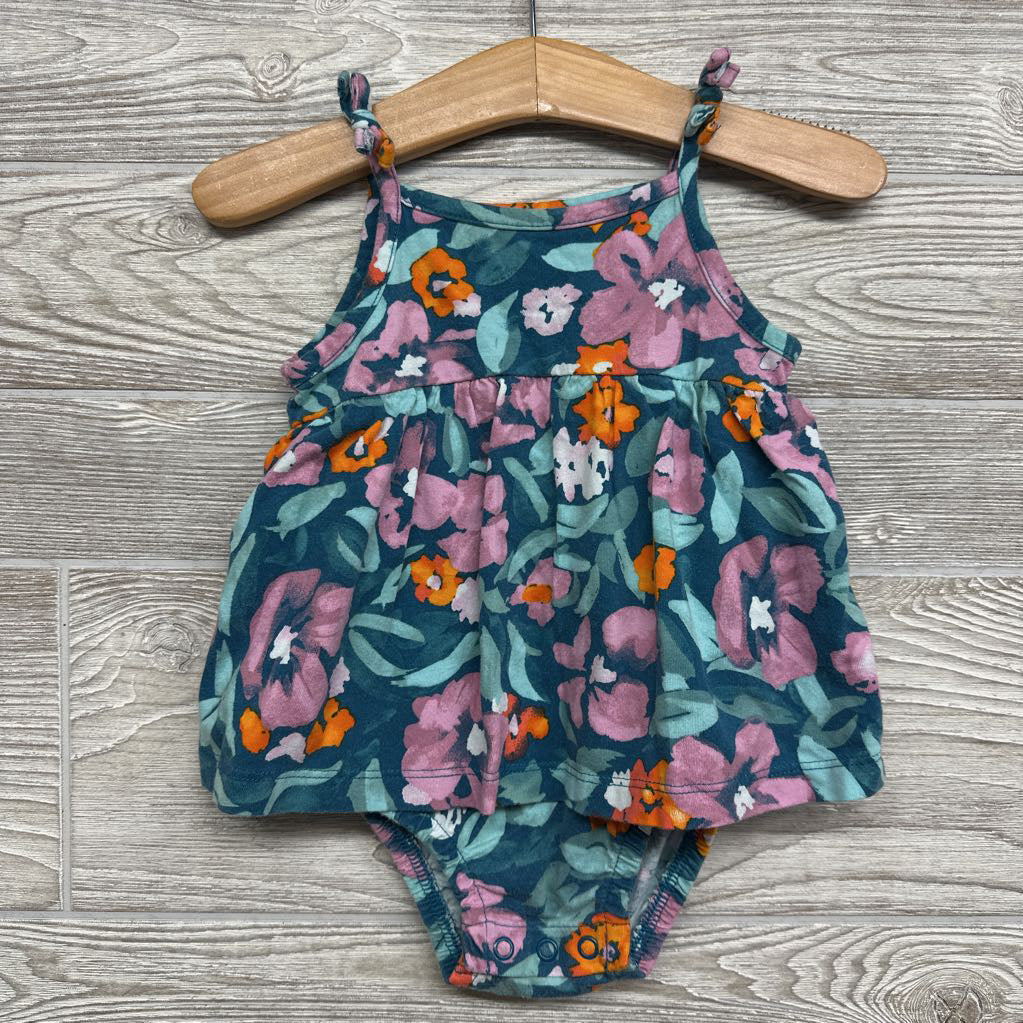 Tank Sunsuit Flowers Bow Straps 9m