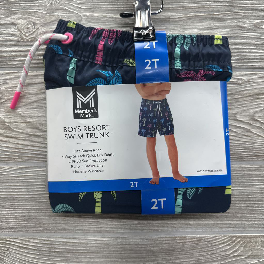 NEW Resort Swim Trunks Palm Trees 2t