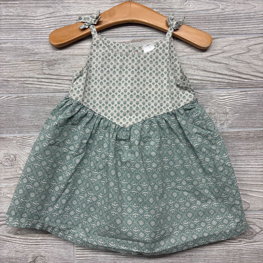 Tank Dress Flowers Bow Straps 12m