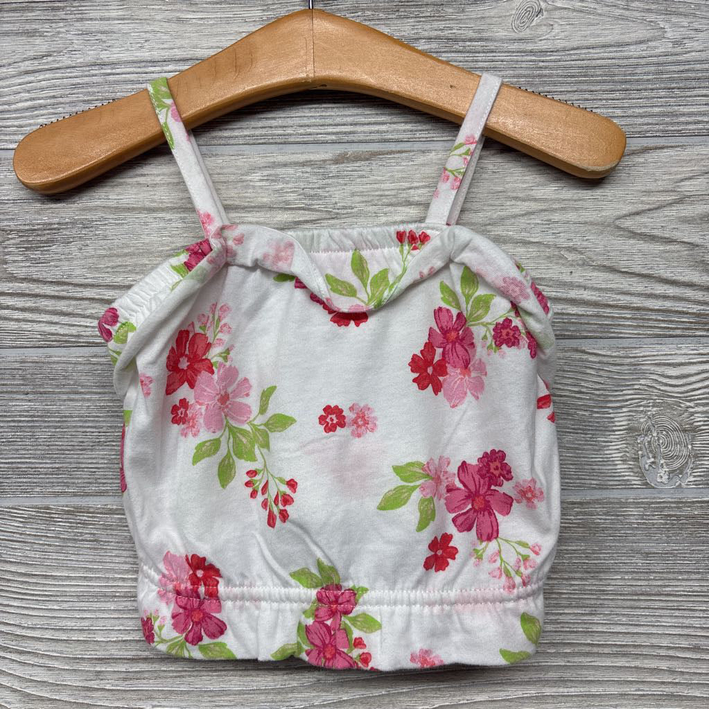 Cropped Tank Top Flowers 12-18m