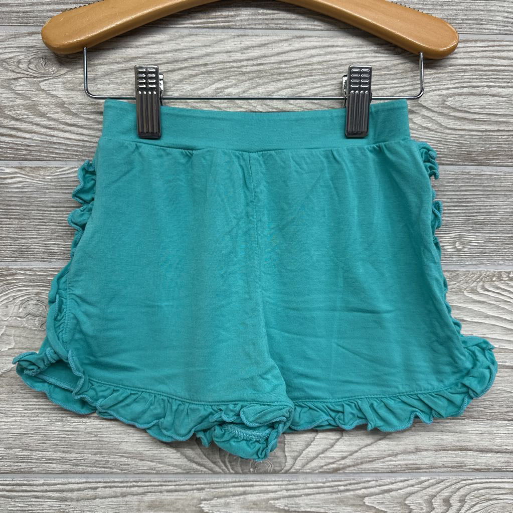 Bamboo Flutter Sleeve Shirt & Shorts Ruffle Trim Flowers 3t