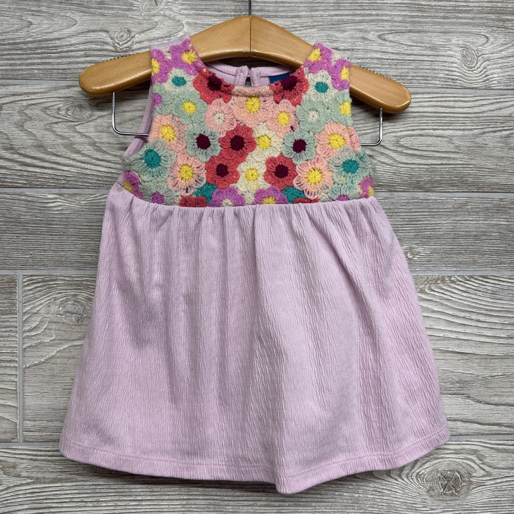 Textured Dress & Bloomers Crochet Flowers 6-12m
