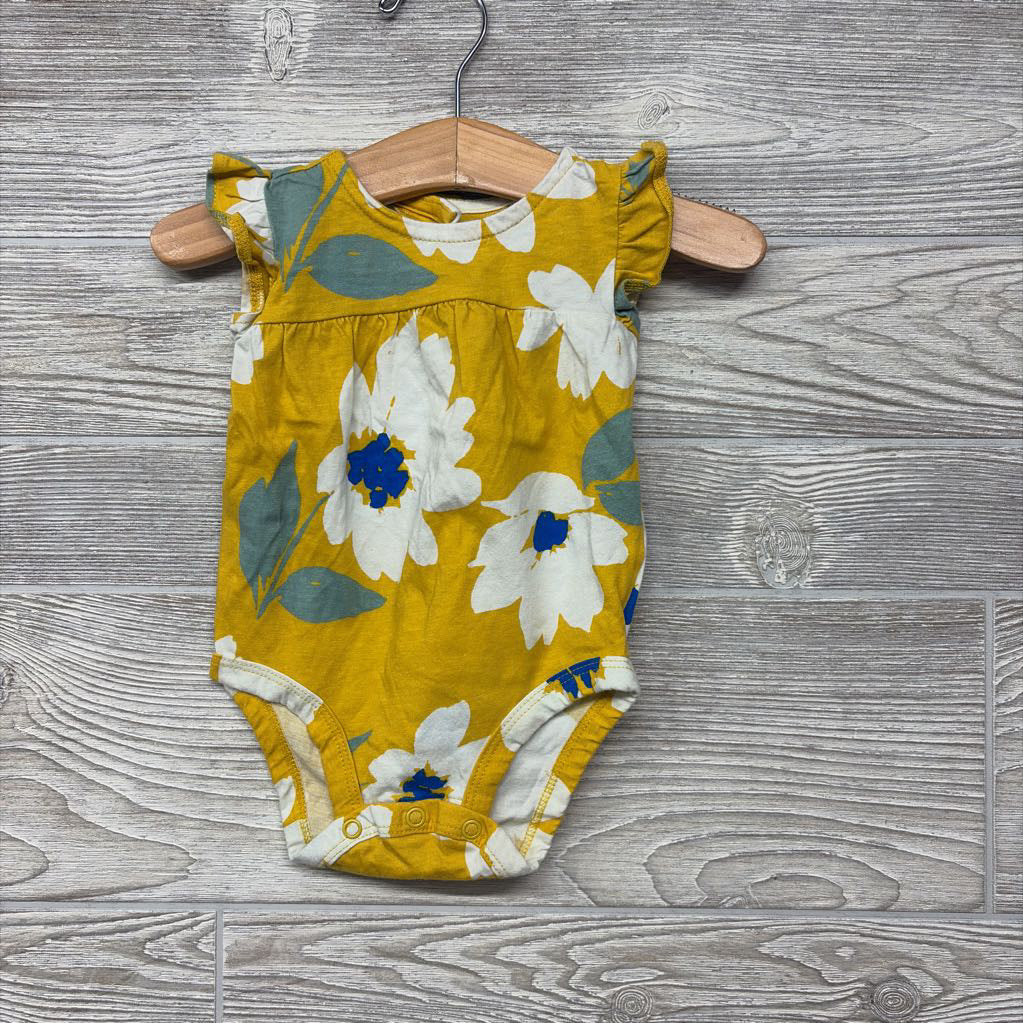 Flutter Sleeve Bodysuit Flowers 6m