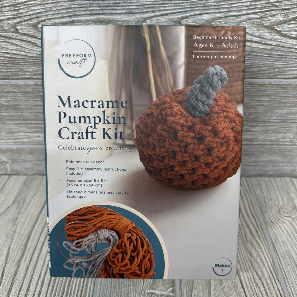 NEW Macrame Pumpkin Craft Kit