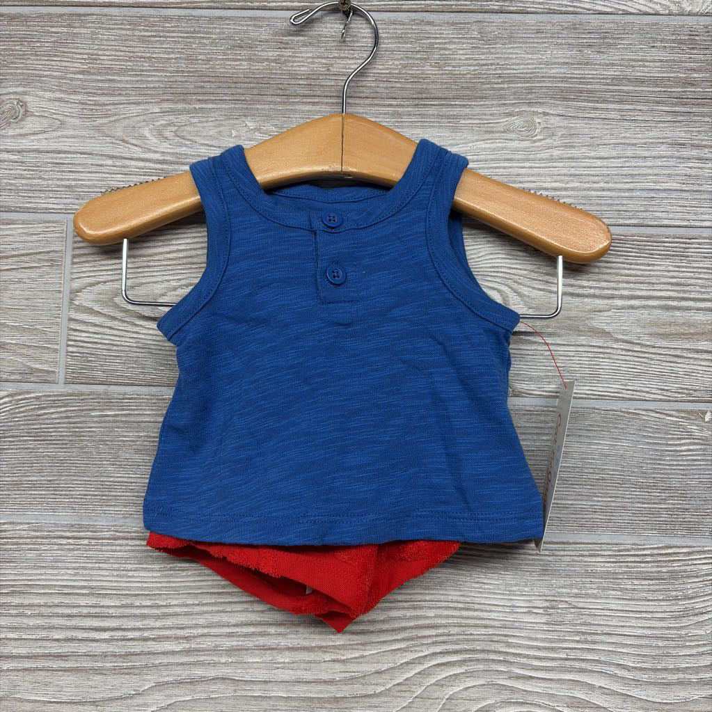 NEW Henley Tank Top & Embossed Shorts Stars nb