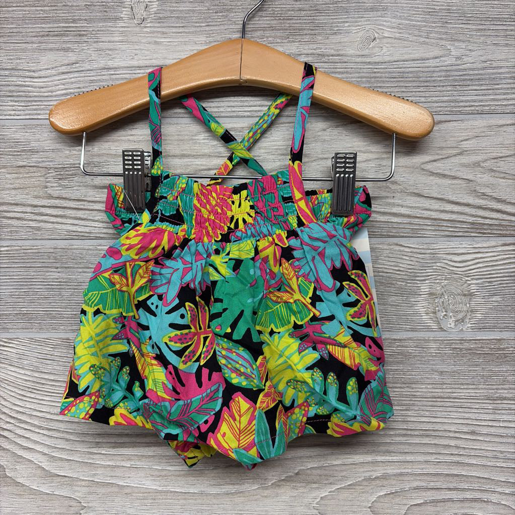 NEW Tank Top & Shorts Leaves 3-6m