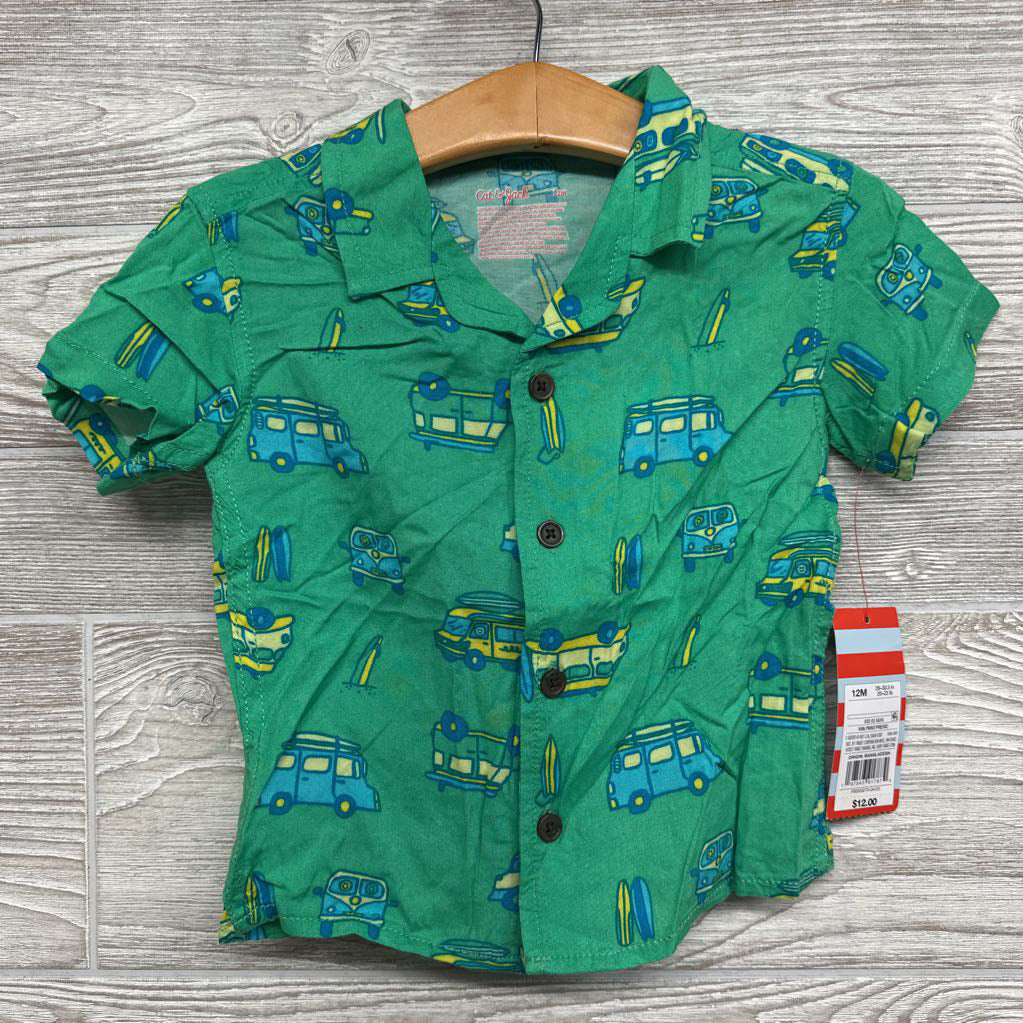 NEW Button Up Shirt Vans Surf Boards 12m