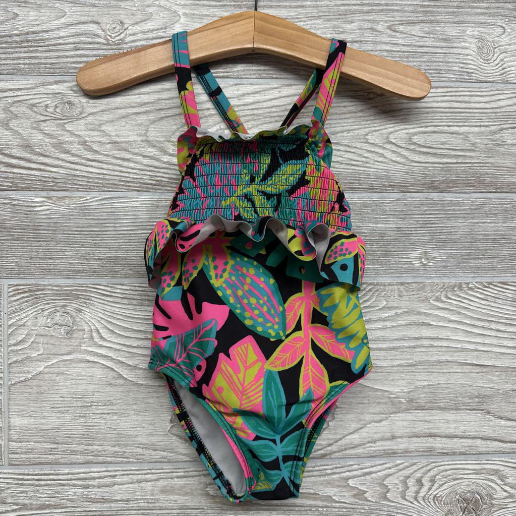 Smocked Swimsuit Leaves 12m