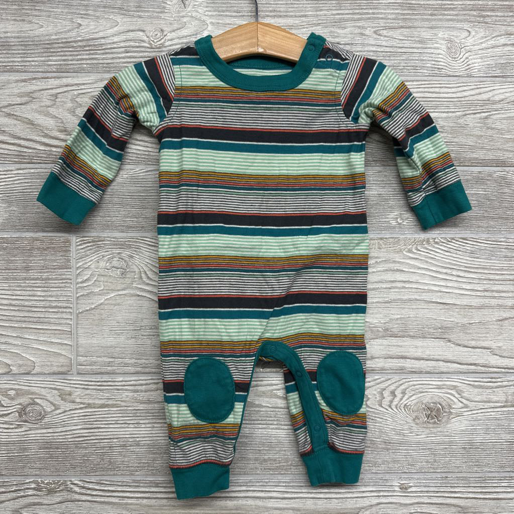 LS Outfit Stripes Patched Knees 3-6m *
