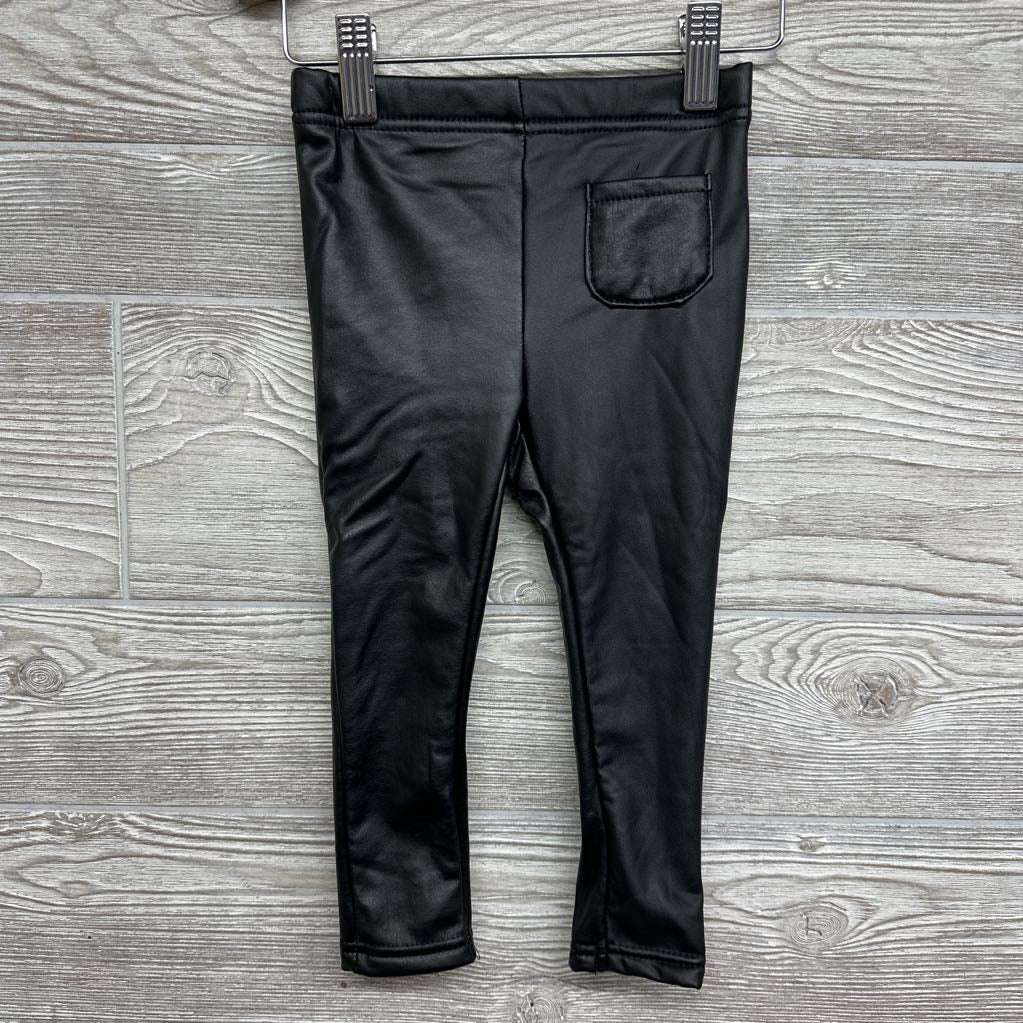 NEW Crewneck Minnie Mouse & Faux Leather Pants 24M