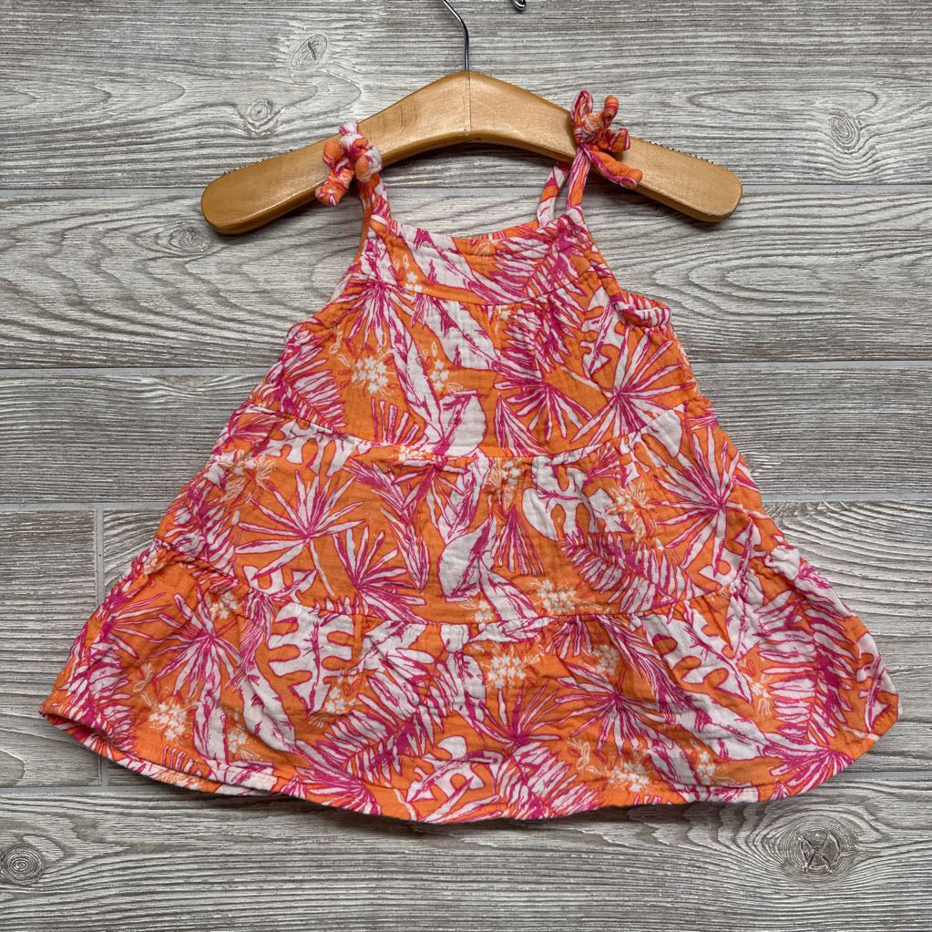 Tank Muslin Dress Flowers 12M