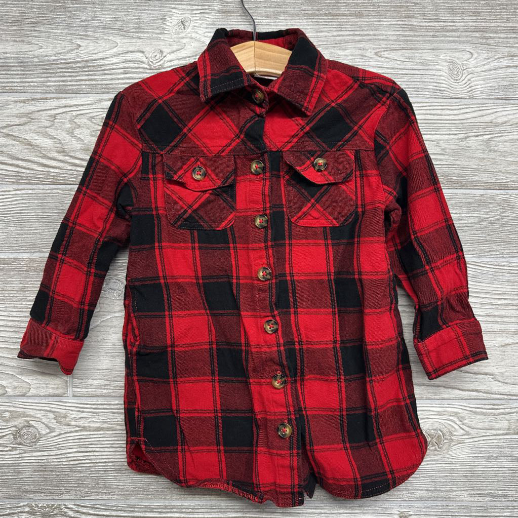 Buffalo Plaid Button Up Dress 3t