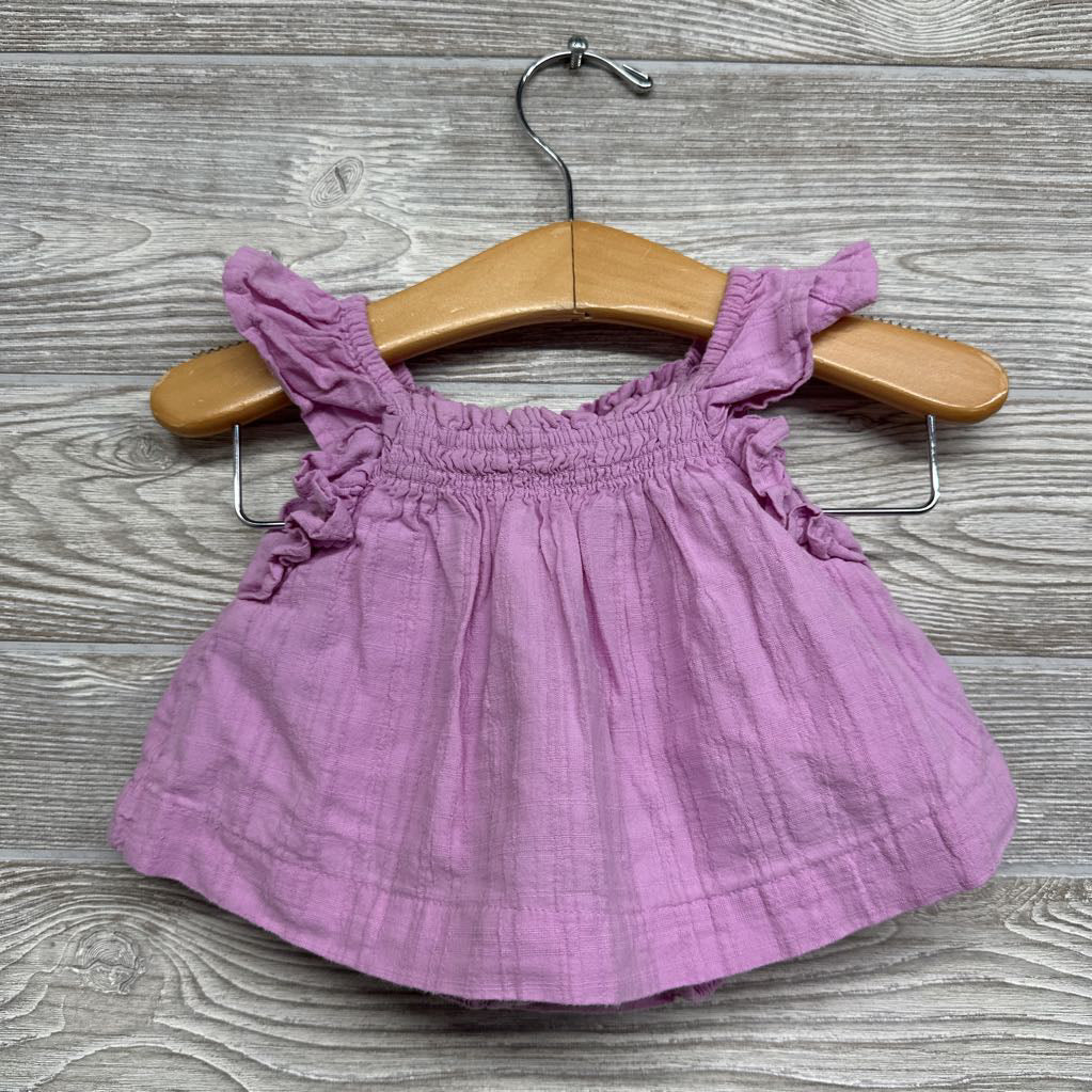 Smocked Flutter Sleeve Shirt & Shorts 0-3M