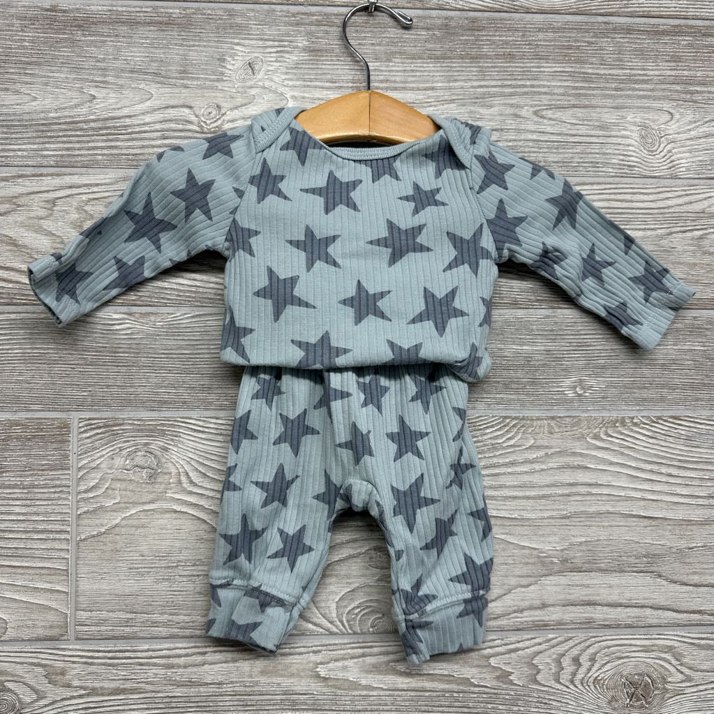 Ribbed Bodysuit & Pants Stars 0-3M