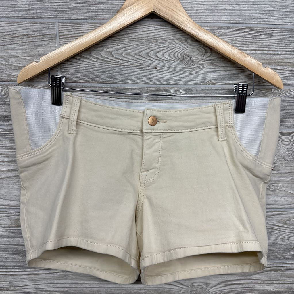 NEW Side Panel Midi Denim Shorts 8/Med