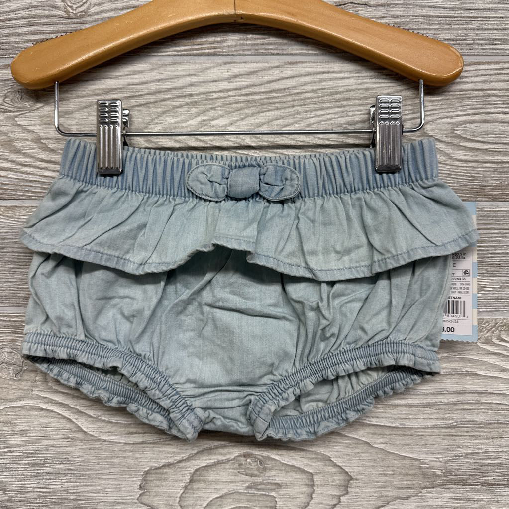 NEW Chambray Shorts Ruffle 12MN