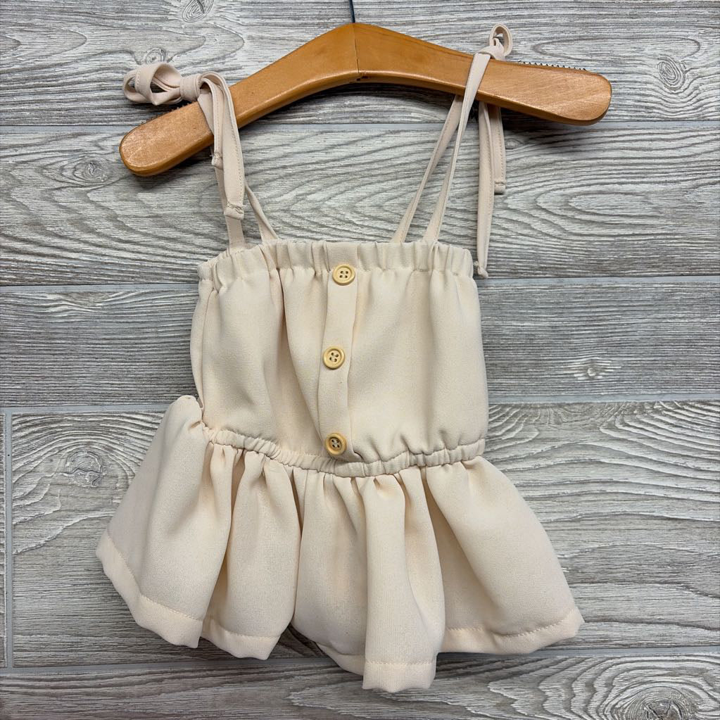 Peplum Tank Top Bow Straps 12-18m