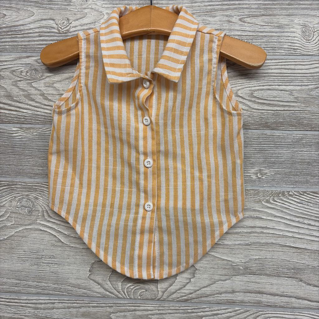 Button Up Tank Top Stripes 12-18m