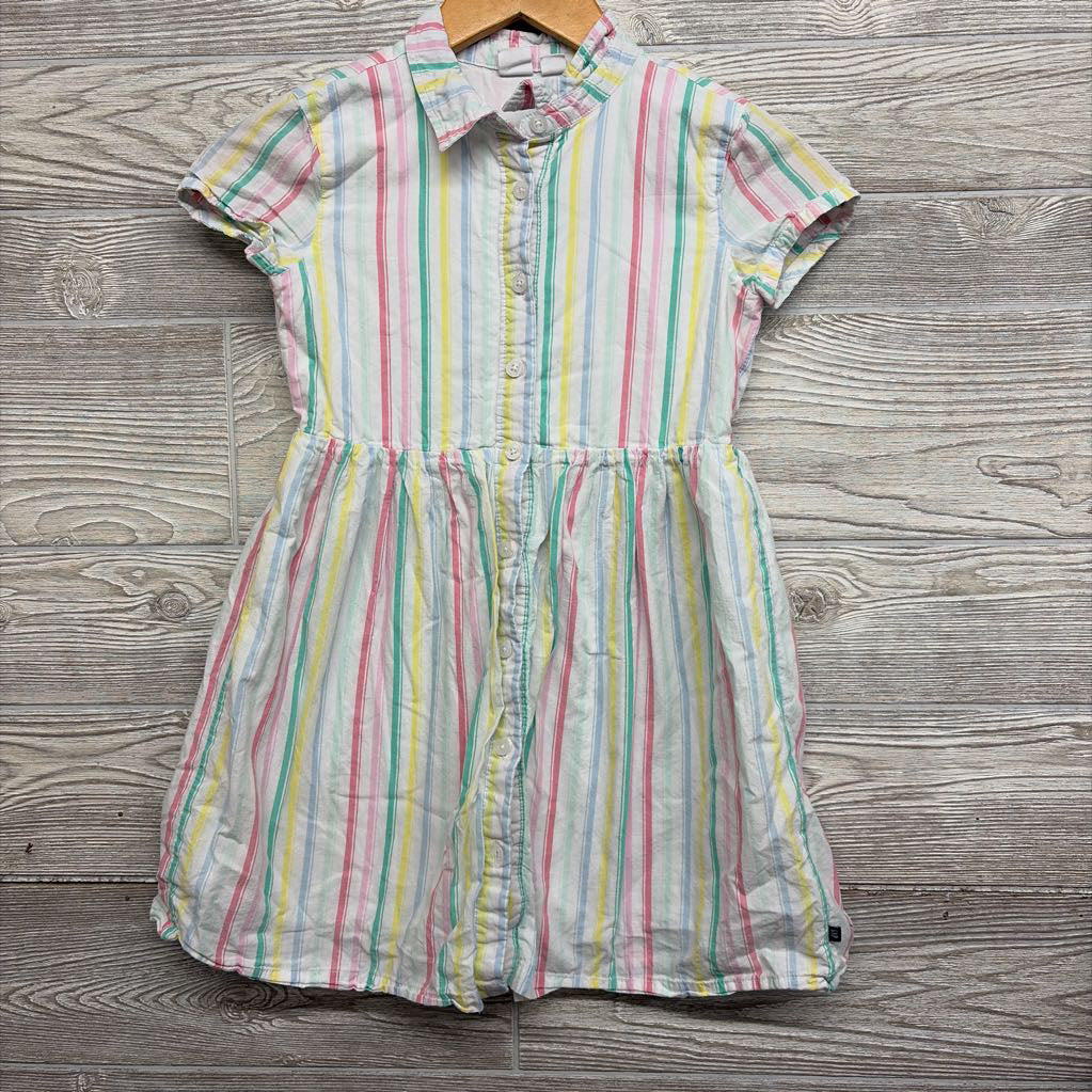 Button Up Dress Stripes 7-8