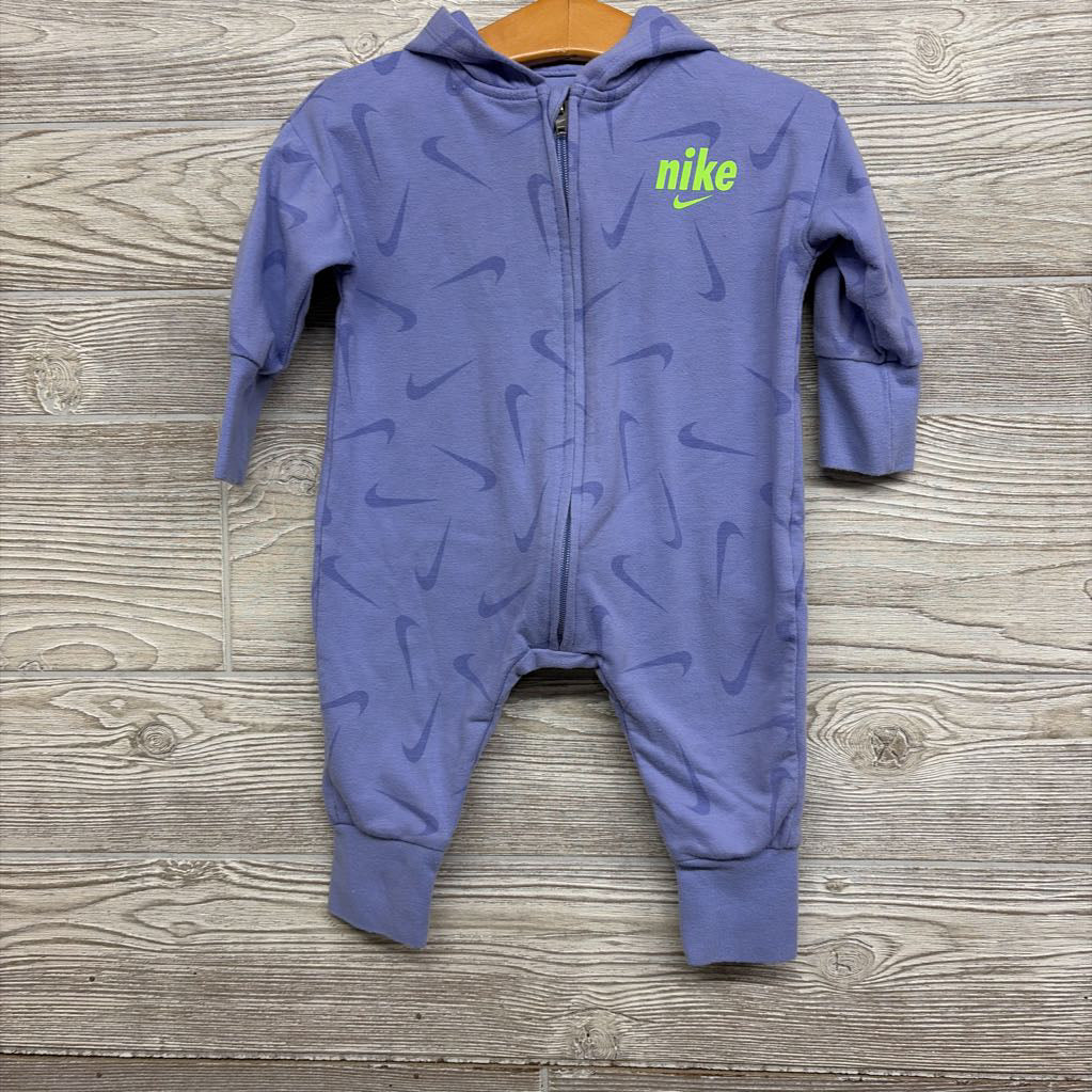 LS Coverall W/ Hood Swooshes 6m