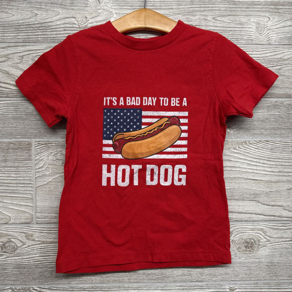 Shirt It's A Bad Day To Be A Hotdog Flag 4T