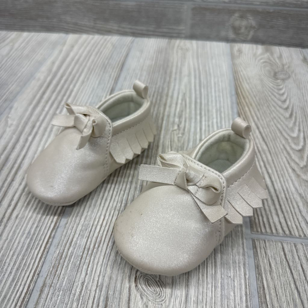 Iridescent Fringe Crib Shoes 1c