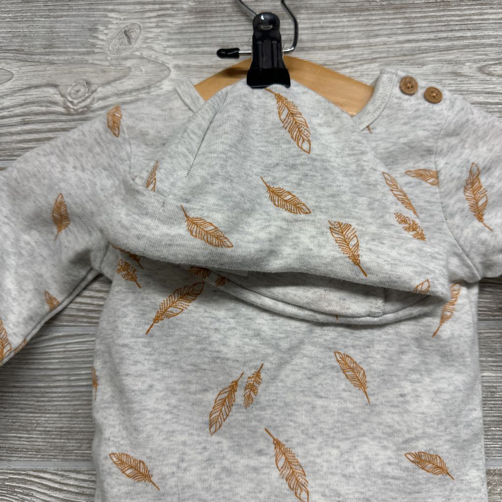 LS Shirt & Pants & Hat Leaves 9M