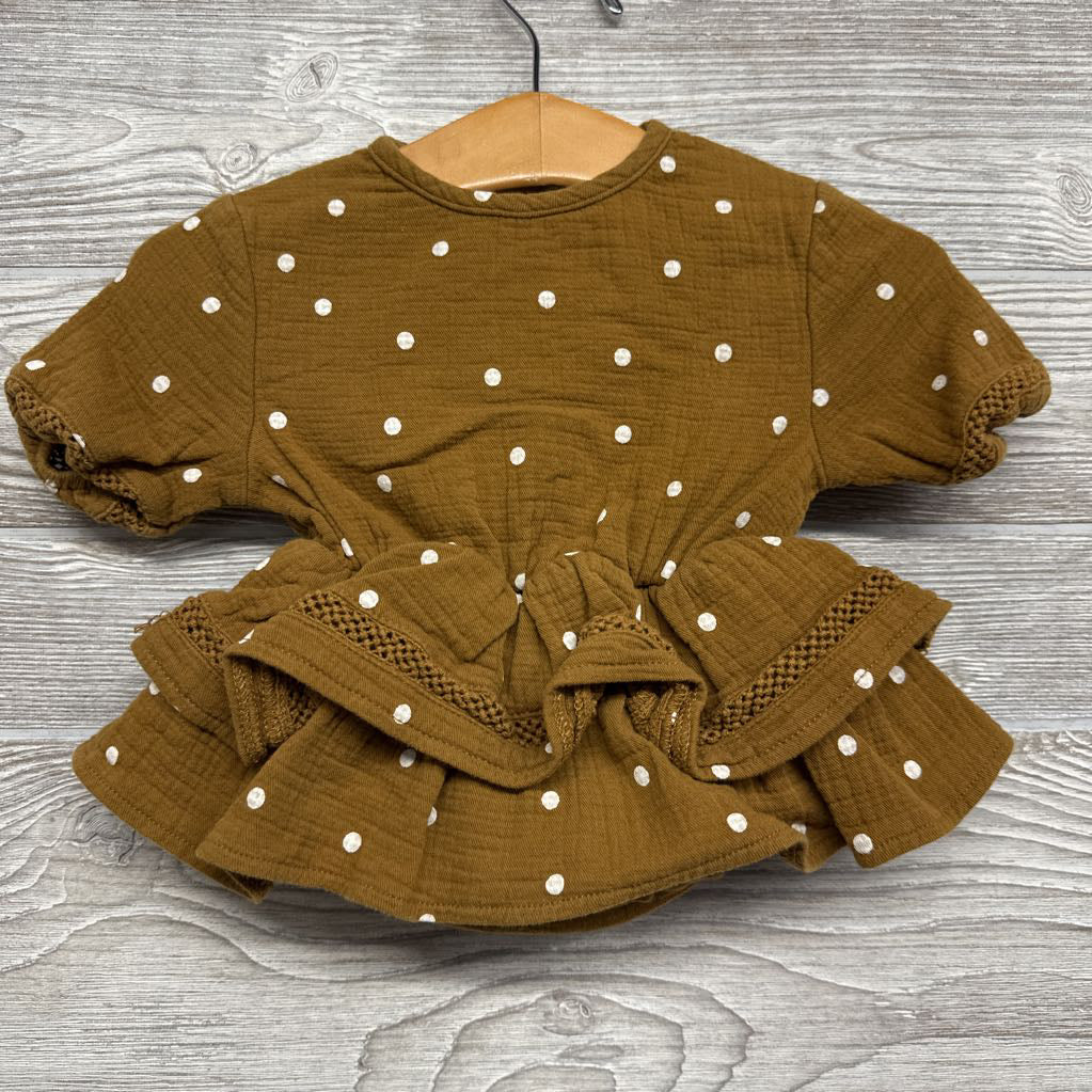 Rosie Tiered Romper Dots 0-3M