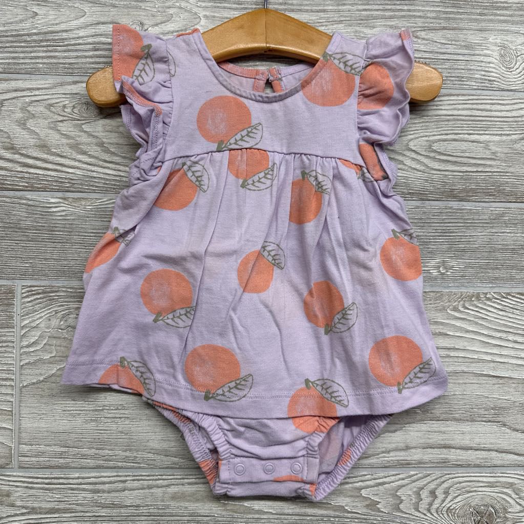 Flutter Sleeve Sunsuit Oranges 12M
