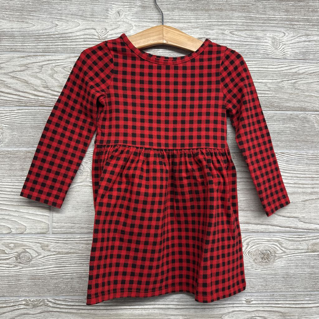 LS Dress Gingham 3T