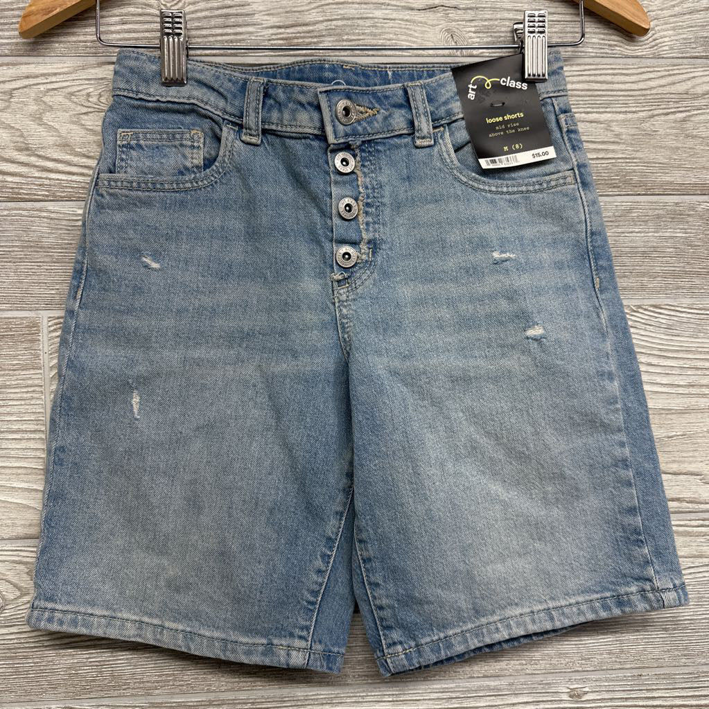 NEW Loose Mid Rise Above The Knee Denim Shorts 8