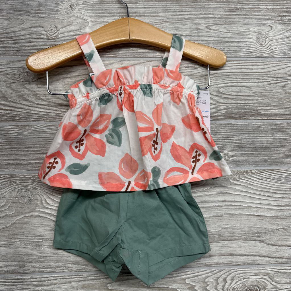 NEW Tank Top Flowers & Shorts 3m