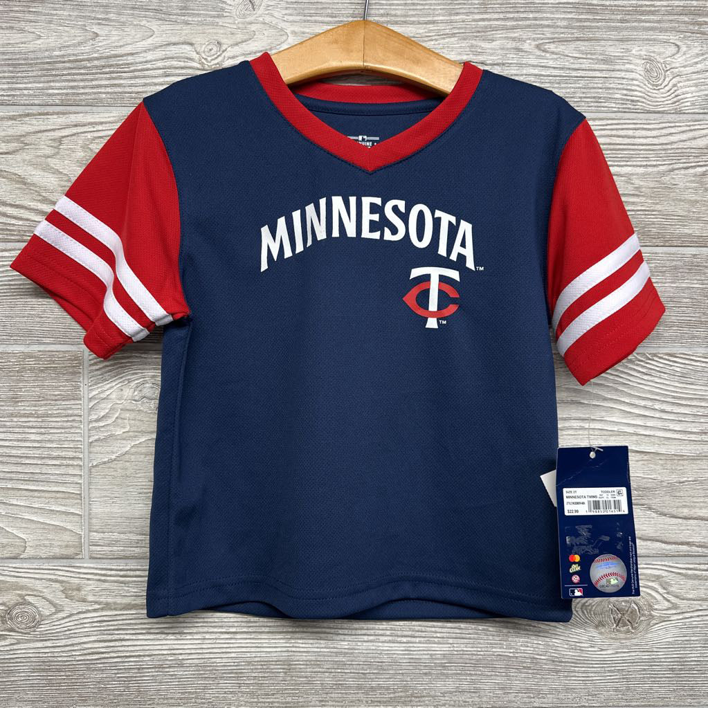 NEW Mesh V Neck Shirt Minnesota Twins 2T