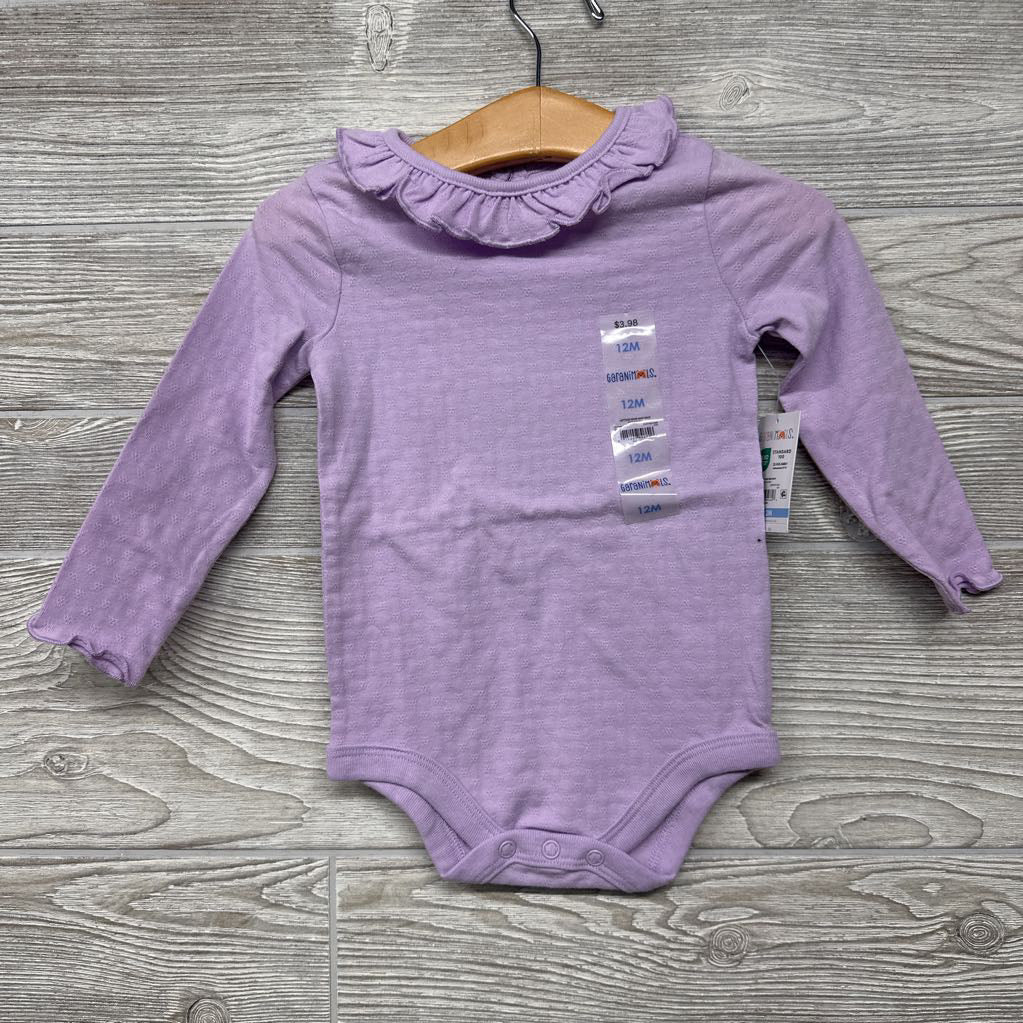 NEW LS Bodysuit Ruffle Collar 12M
