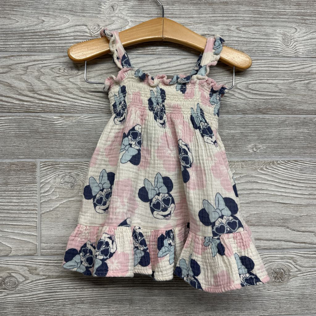 Smocked Gauze Tank Dress & Bloomers Minnie Mouse 3-6M
