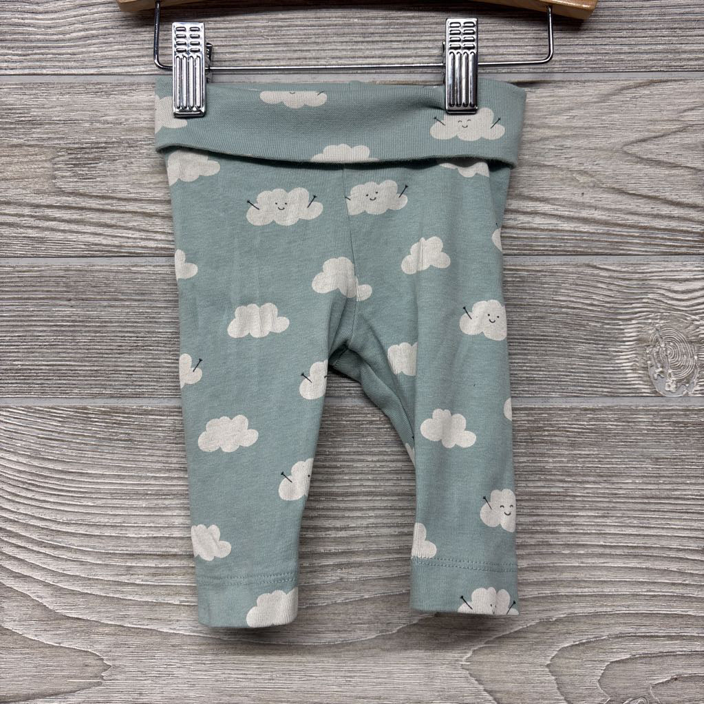 Fold Over Pants Clouds 0-3M