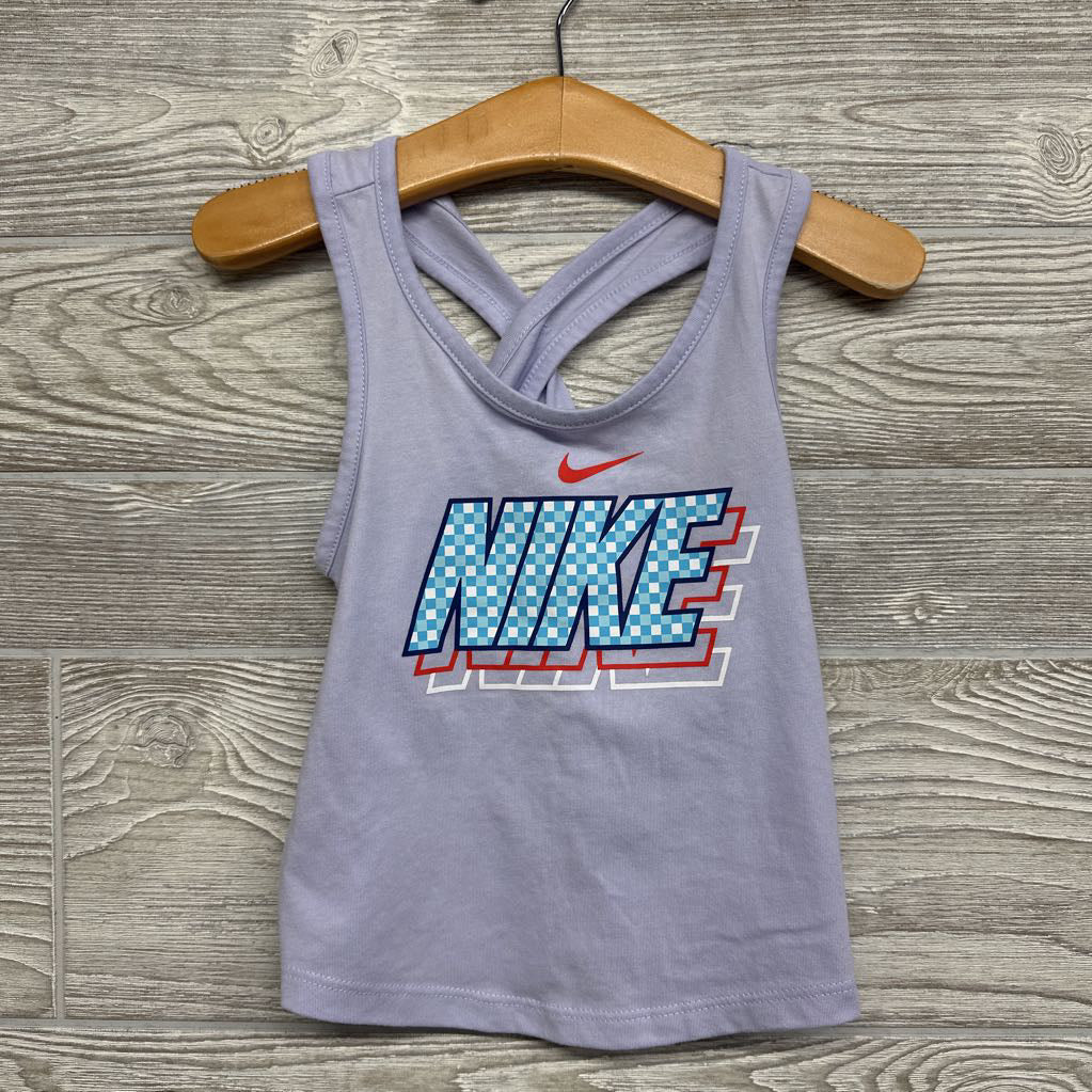 Tank Top Logo & Gingham Active Skirt 3t