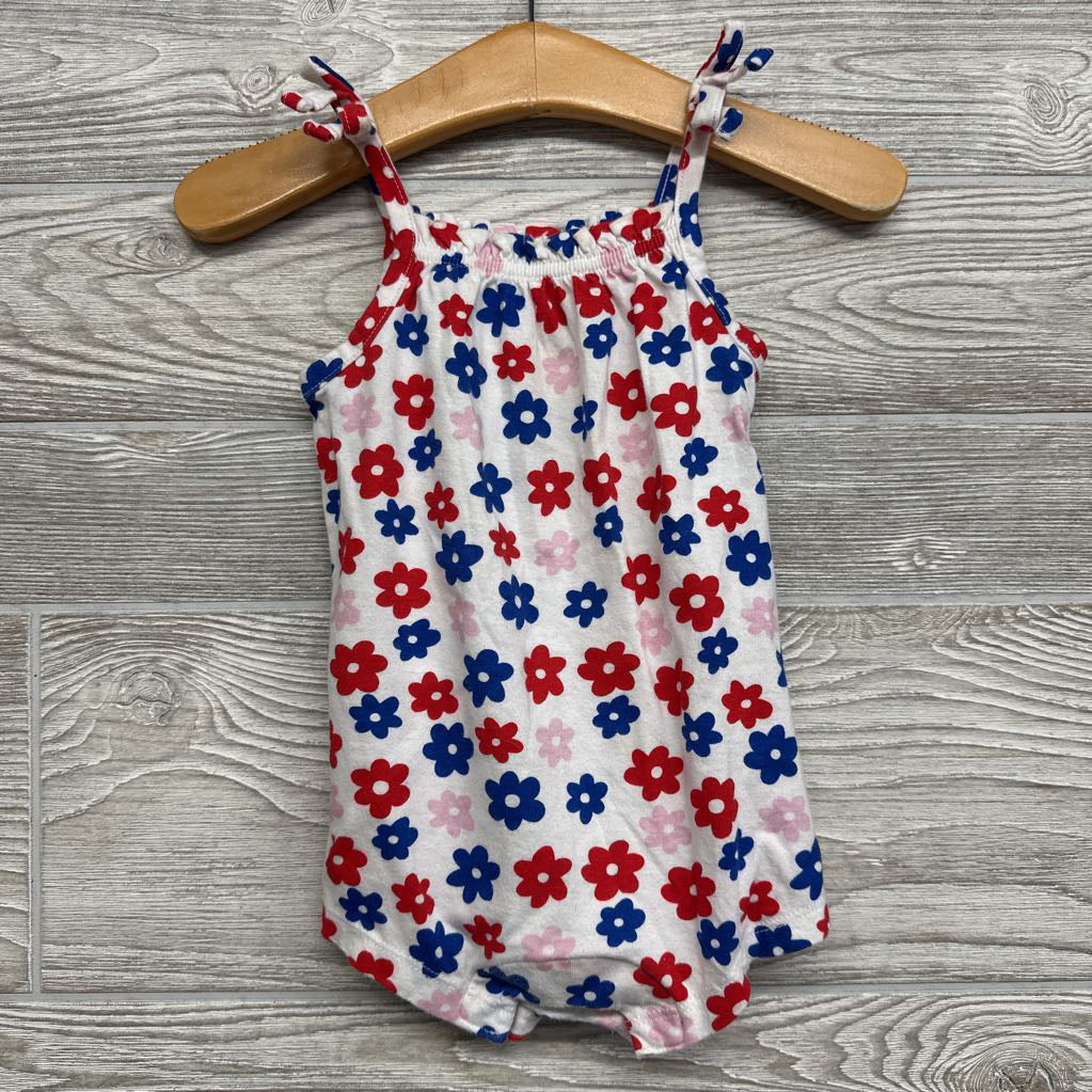 Tank Romper Flowers 6M