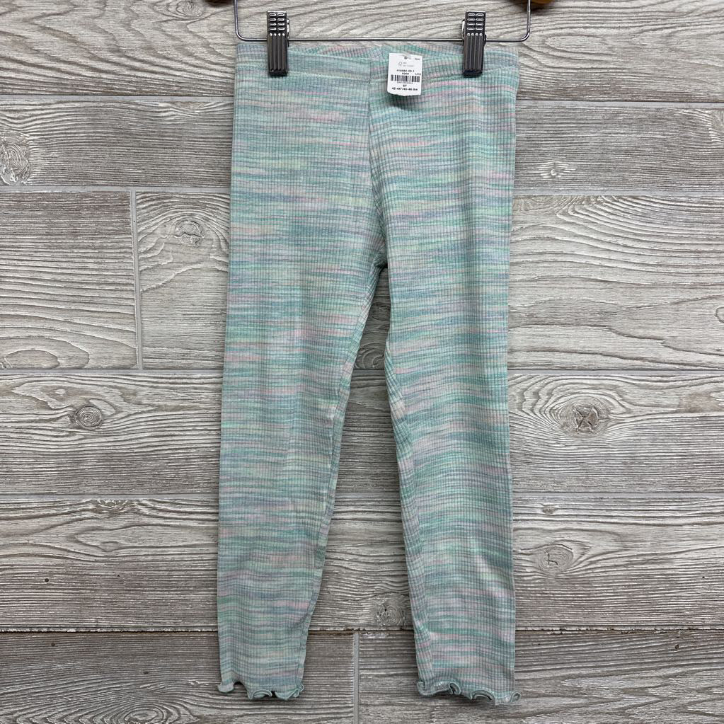 NEW Ribbed Leggings Lettuce Trim 5T