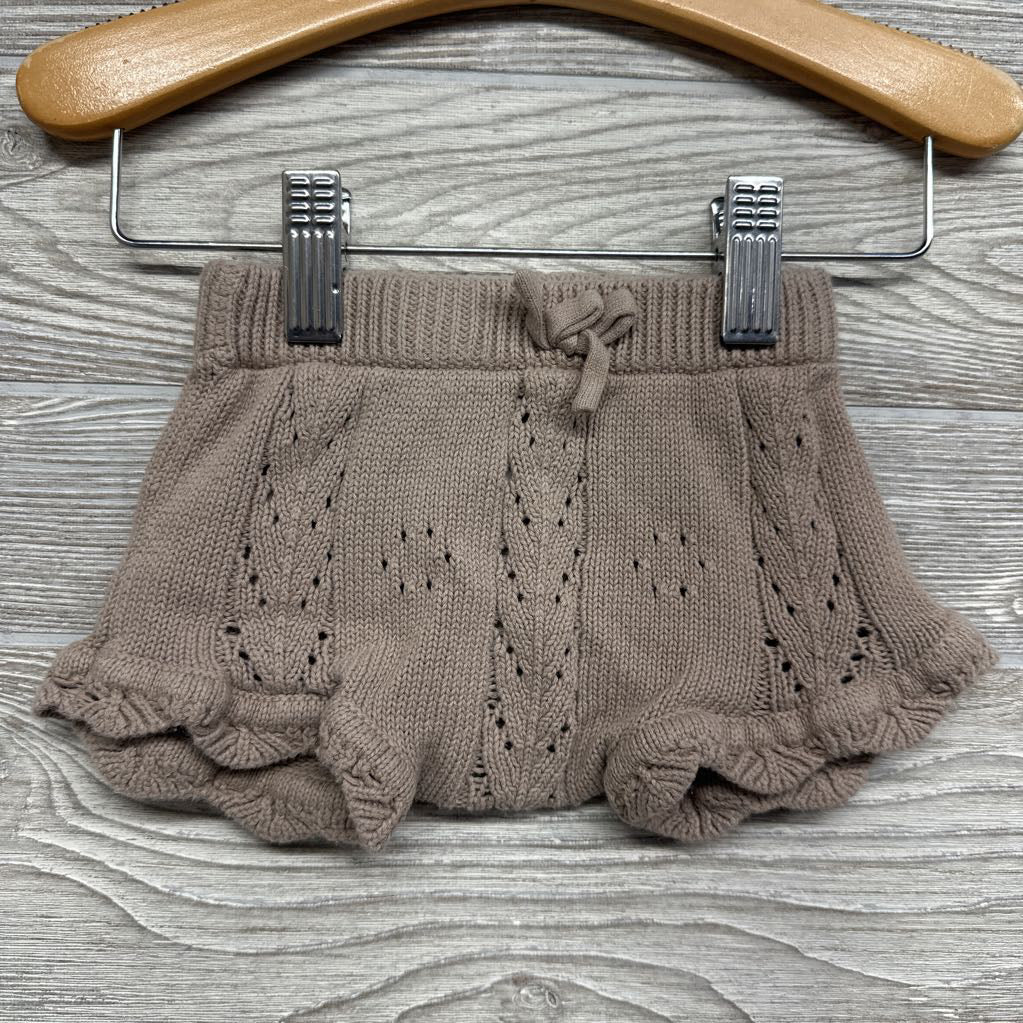 Knit Shorts Scallop Trim 3-6M