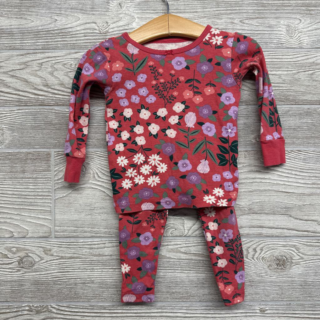 2 Pc LS PJs Flowers 18M